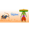 lord rama wearing mask killing covid19 ravana vector image vector image