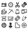 sewing icons set on white background vector image
