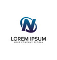 creative modern letter n logo design concept vector image