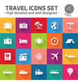hi quality travel icon set vector image