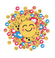 modern emoji design on white background vector image vector image