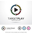 target play logo template vector image