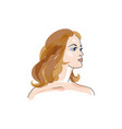 fashion-girl-1970-1-portrai-1t vector image vector image