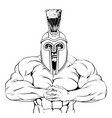 tough trojan spartan or gladiator vector image vector image