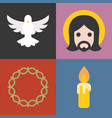 about christian and church icons set vector image