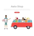 autostop concept on white vector image