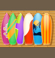 bamboo surf vector image vector image