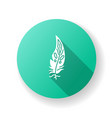 boho feather flat design long shadow glyph icon vector image vector image