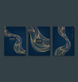 line wavy background with gold texture vector image vector image