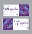 purple gift voucher template-discount card vector image