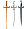three swords vector image