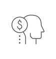 economist or capitalist line icon vector image