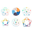 business infographics diagrams with 5 steps vector image vector image