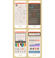 flat elements of infographics vector image vector image