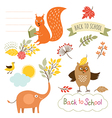 set of back to school elements vector image