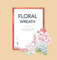 thai flowers wreath design vector image vector image