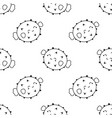 cartoon seamless pattern with puffer fish vector image vector image