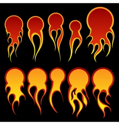 Fire patterns set Royalty Free Vector Image - VectorStock