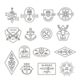 vintage outline emblem and label design vector image