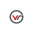 v w letter logo business vector image