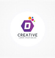 creative hexagonal letter d logo vector image vector image