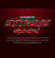 futuristic font vector image