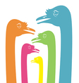 image of an ostrich head vector image vector image