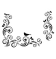 vignette with birds vector image