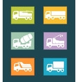 set colorful industrial transport icon vector image