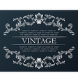 vintage frame royal retro ornament decor black vector image