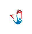 book and people logo template icon symbol vector image