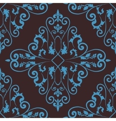 floral damask seamless pattern background vector image