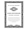 funeral card in loving memory of those who vector image vector image