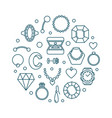 jewellery outline made vector image