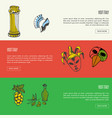 visit italy touristic web banners vector image vector image
