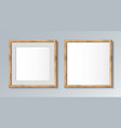 realistic square wood frames for paintings vector image vector image