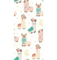 cute childish pattern with constellations of lamas vector image