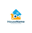 home bio tech logo template molecule dna atom vector image vector image