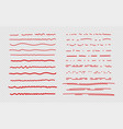sketch underline red scribble stroke borders vector image vector image
