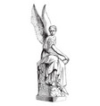 statue of victory was represents a greek goddess vector image vector image
