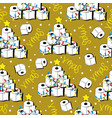toilet paper christmas tree seamless pattern vector image vector image