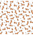 childish seamless pattern with hand drawn dogs vector image