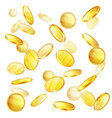 gold coins jackpot casino win background vector image