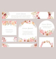 watercolor floral background with text space vector image