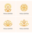 four yoga logo vector image vector image