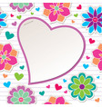 frame with flowers vector image