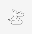 moon and cloud icon vector image
