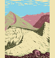 triple divide peak located in lewis range part vector image vector image