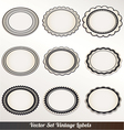 frame labels set ornamental vintage vector image vector image
