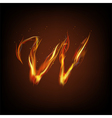 alphabets flame vector image vector image